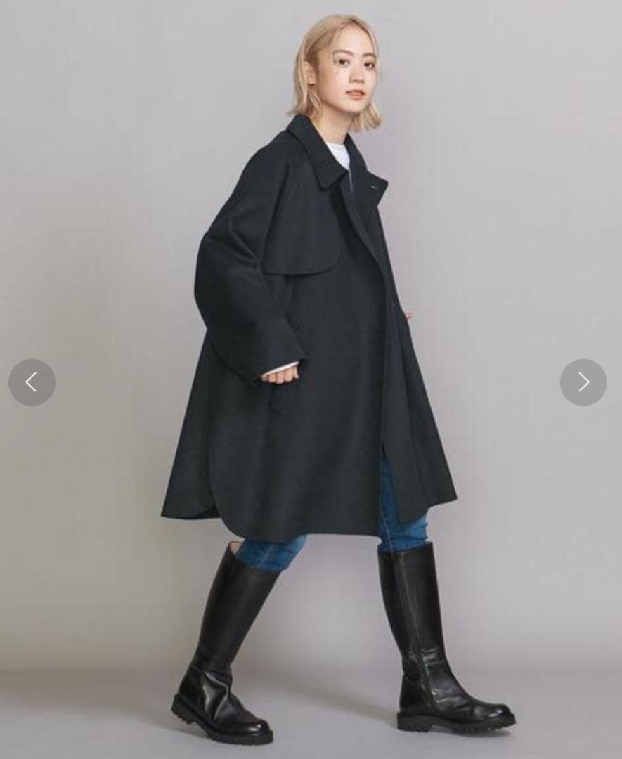 Beauty & Youth リバー ポンチョ コート Dark Green M