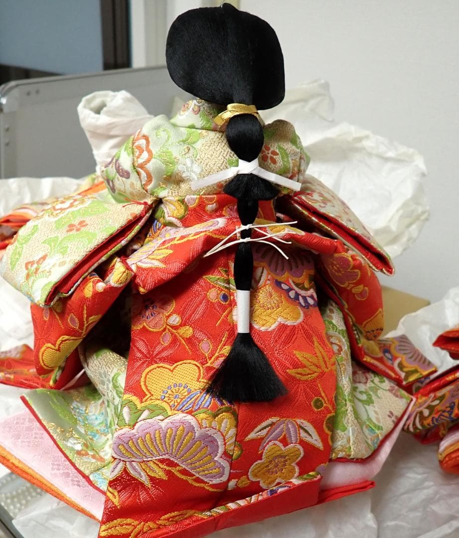 定価68万円 京雛 京都西陣織 本金正絹 平安 ひな人形 雛飾りセット 雛人形