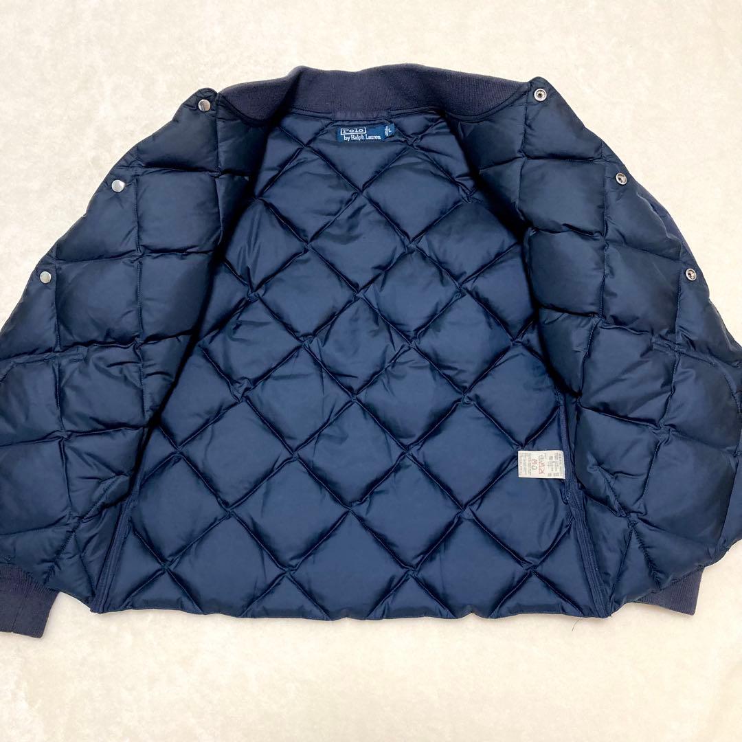 美品 ポロラルフローレン ダウンジャケット ダイヤキルティング 極暖 肉厚 紺