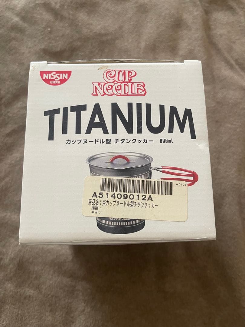 【新品・未使用】スノーピーク　カップヌードル チタン クッカー赤