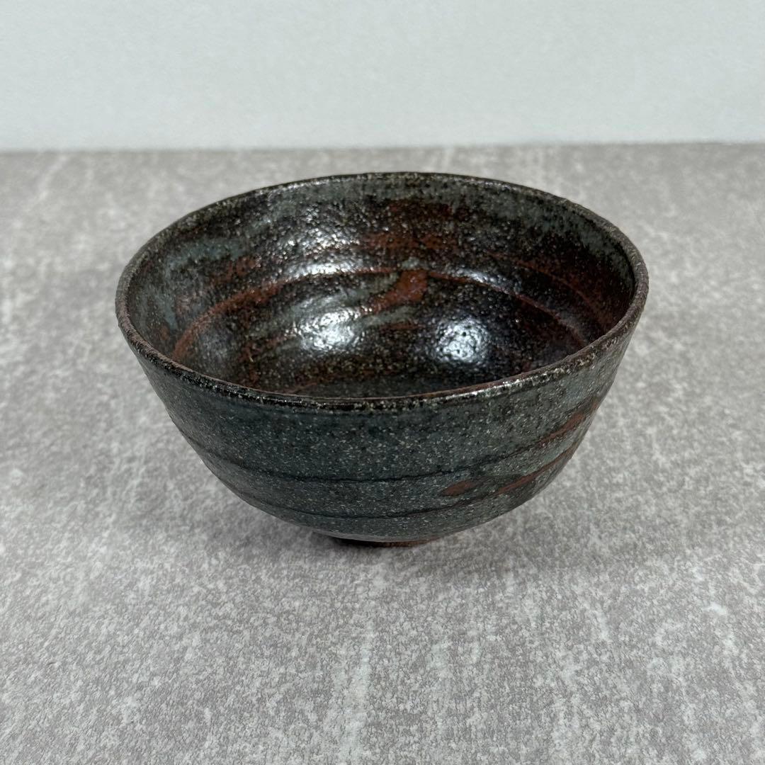 【真作】加藤泥二（政雄）絵唐津 茶碗 共箱 瀬戸名門◆加藤周兵衛 直系 希少