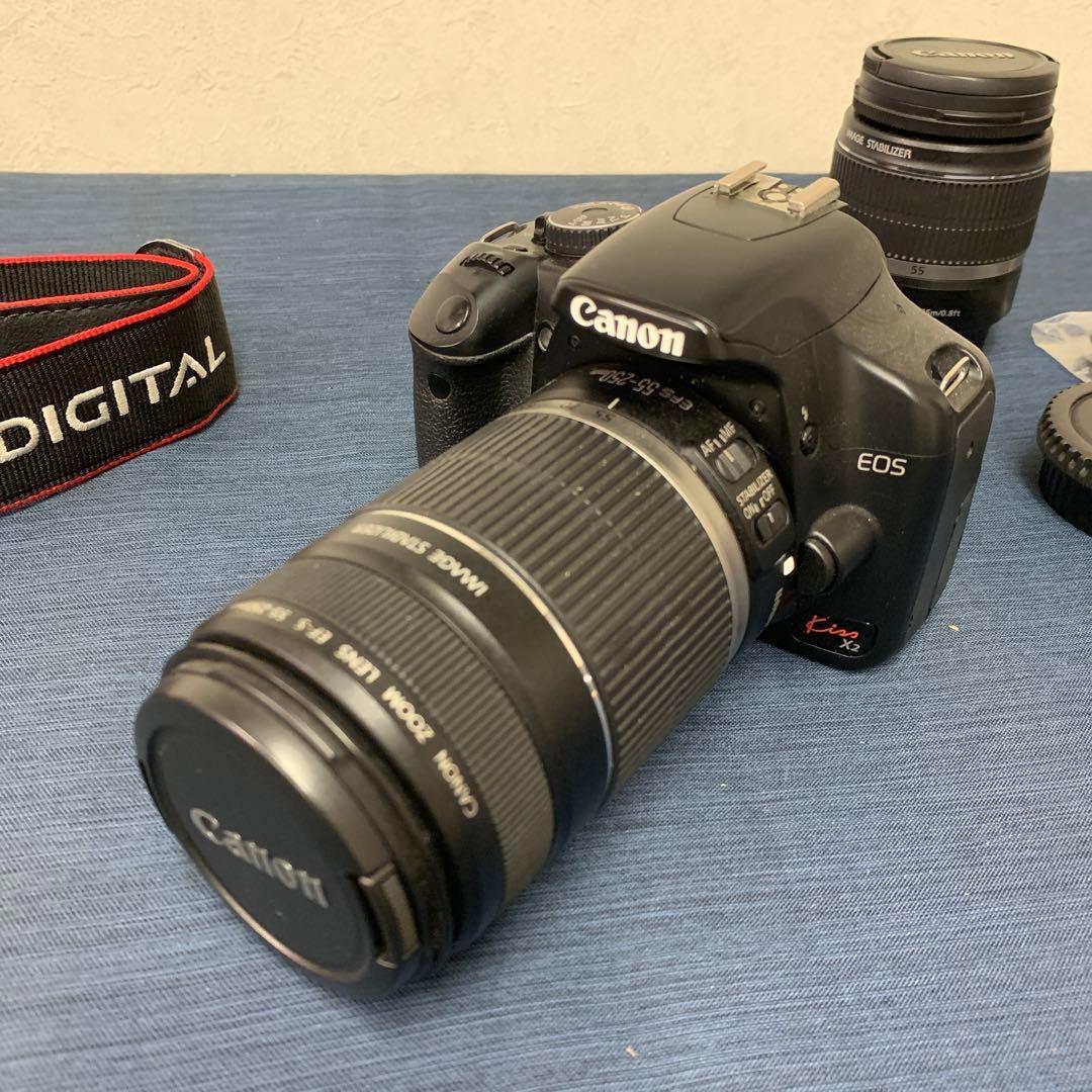 Canon kissX2 デジタル一眼レフカメラ レンズキット 標準 望遠