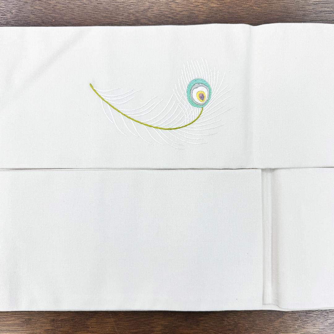 未使用 長尺 ■ 貴久樹 紬地 刺繍 名古屋帯