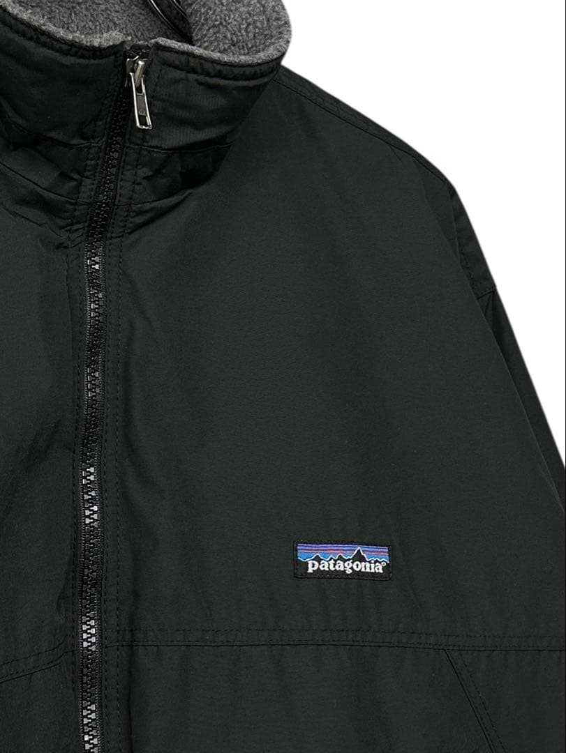 02年製 patagonia シェルドシンチラ 黒 × 灰 S 美品 ブラック