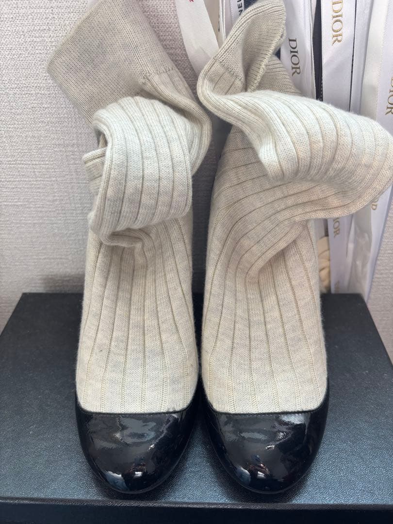 CHANEL ニット ソックスブーティ