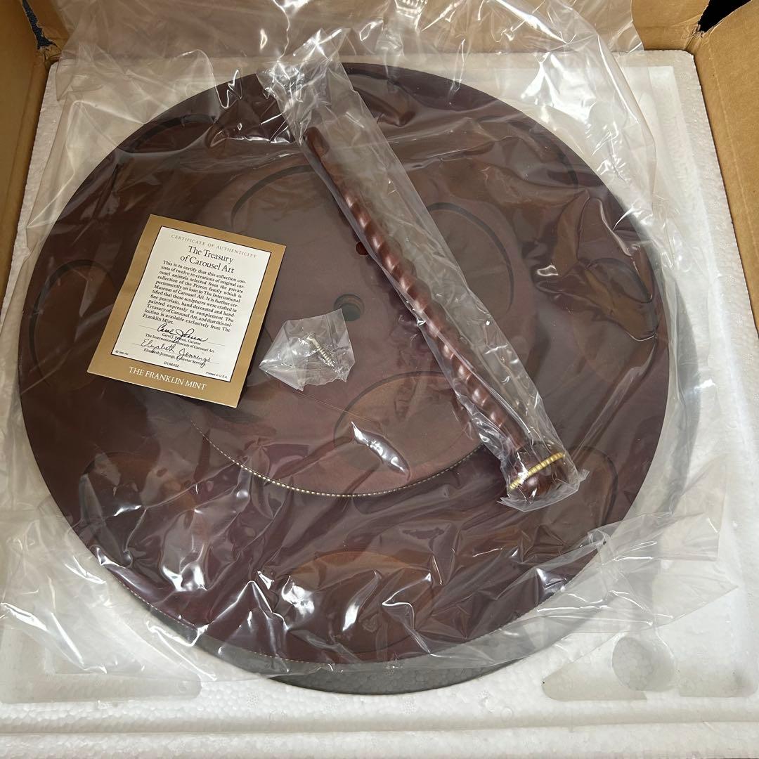 激レア★フランクリンミント/回転木馬 12体/カルーセル 木製ラックとセット★