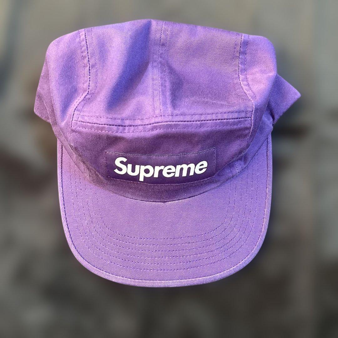 【新品未使用】 SUPREME 人気色!!パープル キャップ