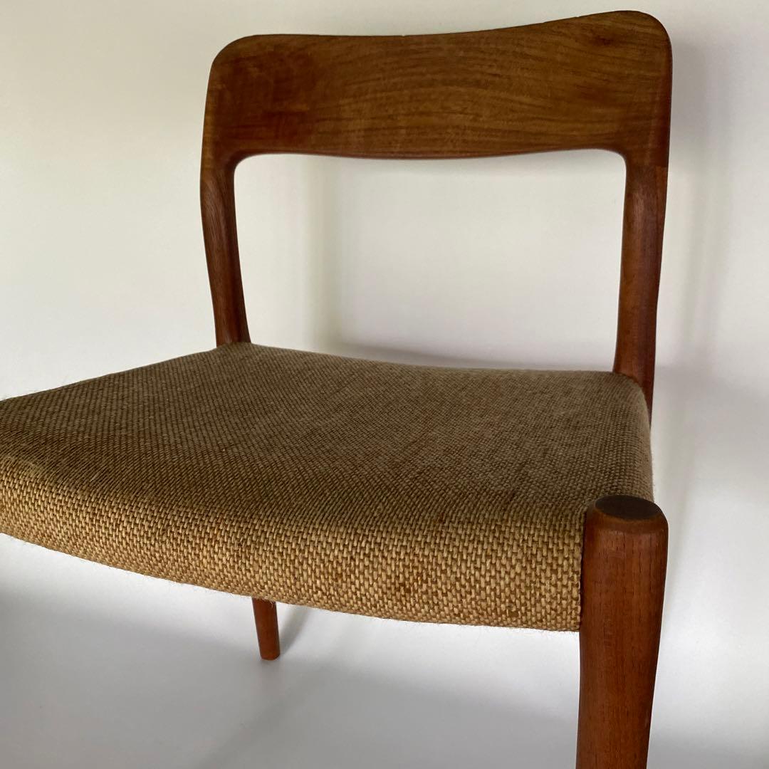 J.L. Møller No.75 ダイニングチェア チーク ファブリック