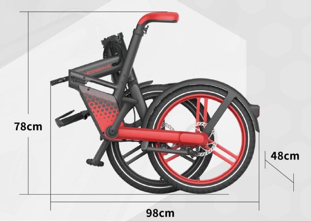 未使用に近い　折りたたみ電動アシストHONBIKE STONE PLUS予備バ付