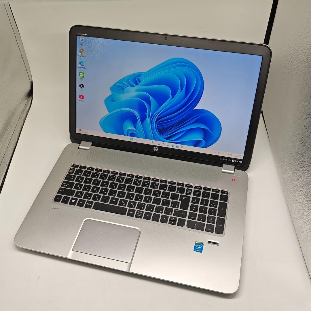 【HP】Envy 高速i7 SSD256GB 8GB 17.3インチノートPC