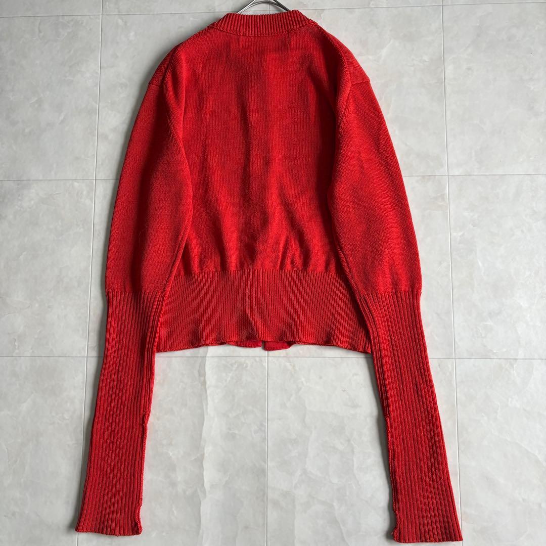 THE SHINZONE ロングリブカーディガン 赤 F 0 スナップボタン