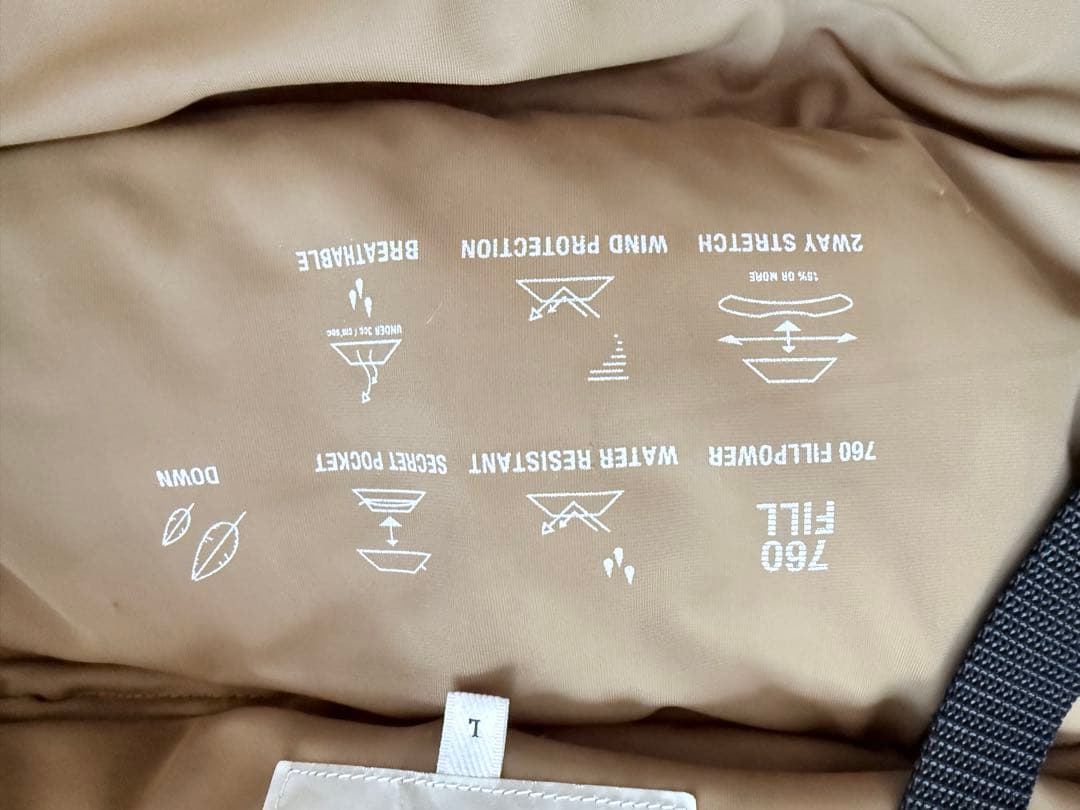 nanga f/ce スティーブアラン ダウン Lサイズ ベージュ