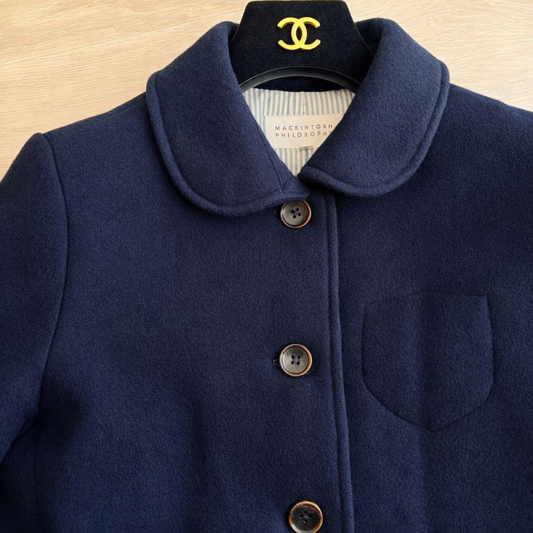 マッキントッシュフィロソフィー ウールコート ブラックM 38