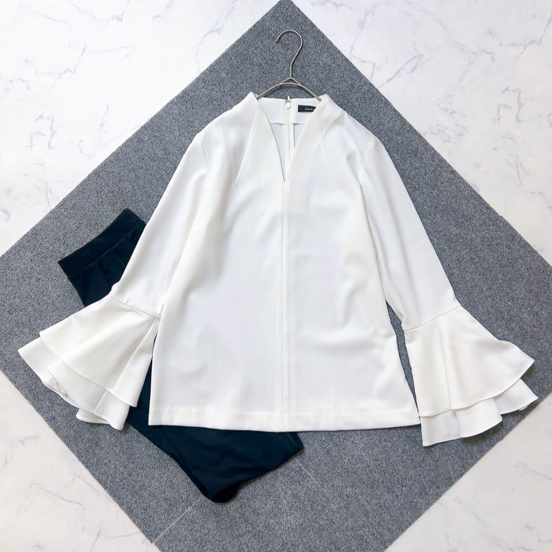 極美品✨️anuans アニュアンス / ラッフルスリーブブラウス