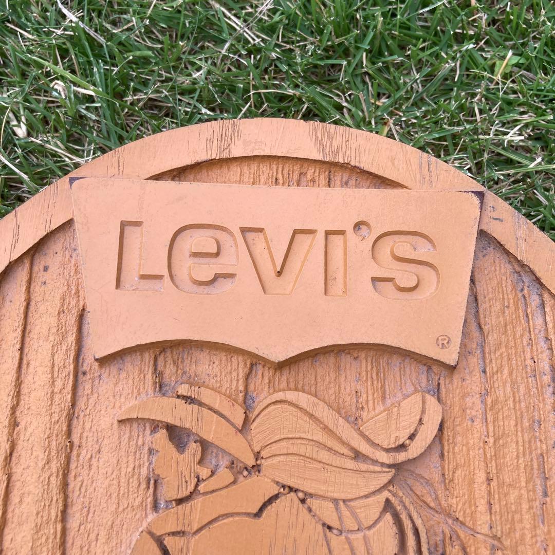 置物 VINTAGE Levi's STORE WOOD DISPLAY SIGN