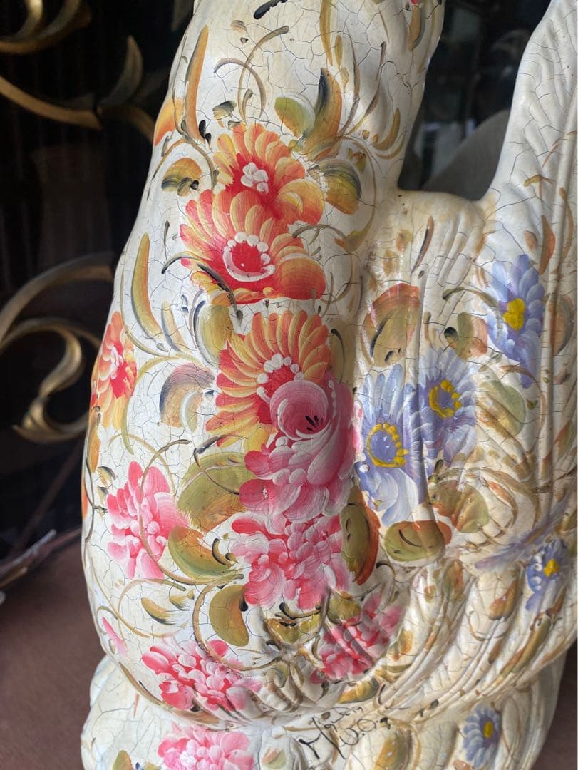 特大 白鳥 置物 インテリア 傘立て 玄関 アンティーク