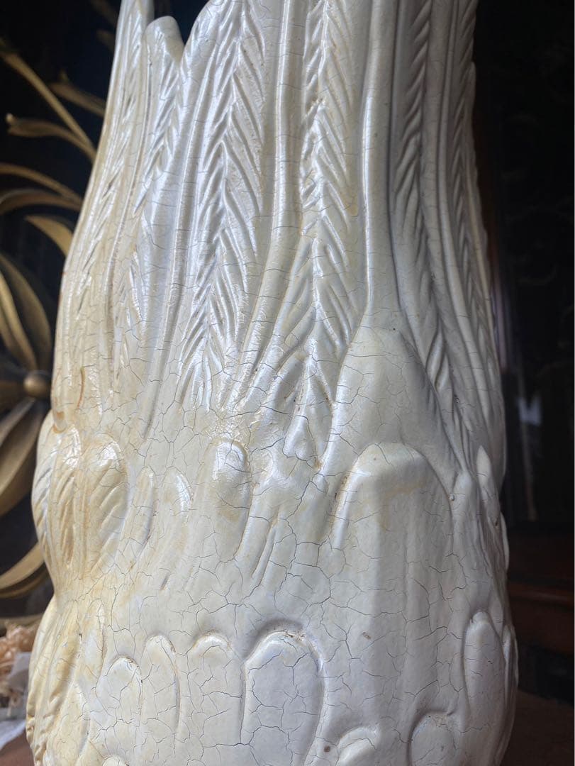 特大 白鳥 置物 インテリア 傘立て 玄関 アンティーク