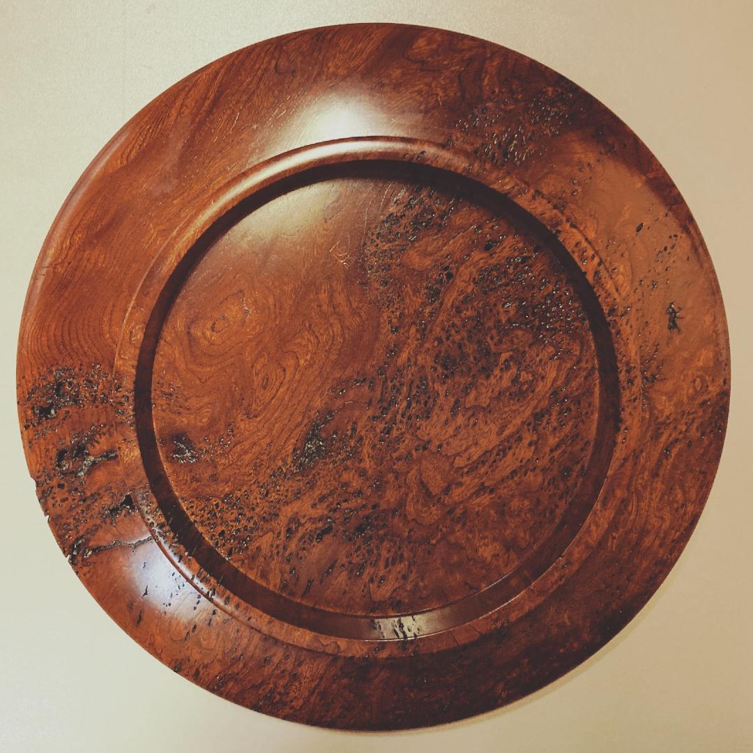 小椋榮一 天然木 菓子盆 【真作保証】