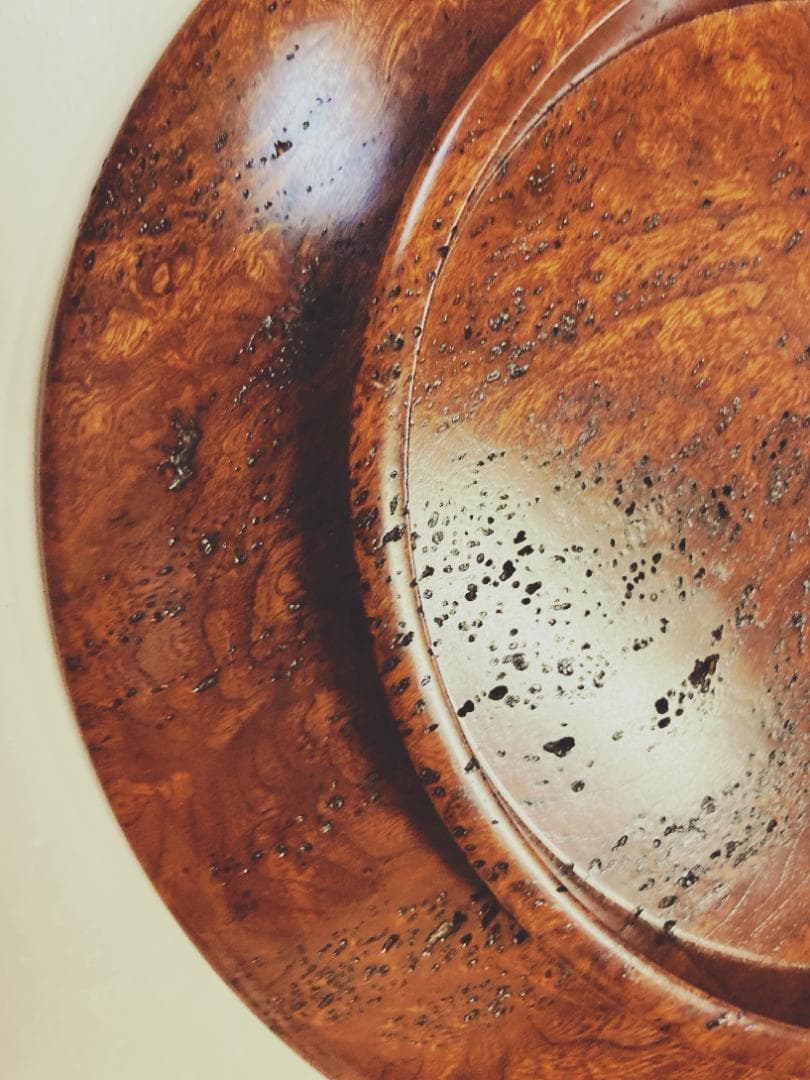 小椋榮一 天然木 菓子盆 【真作保証】