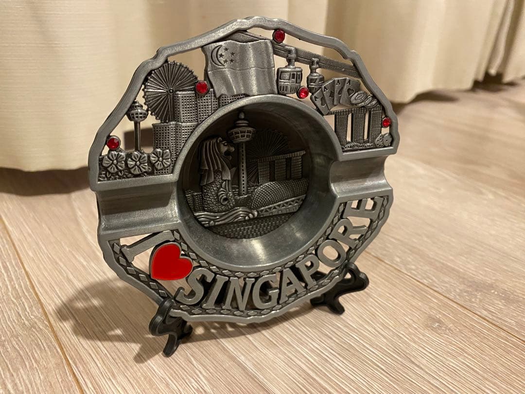 【未使用 美品】シンガポール お土産 灰皿 観賞用 マリーナベイサンズ SG