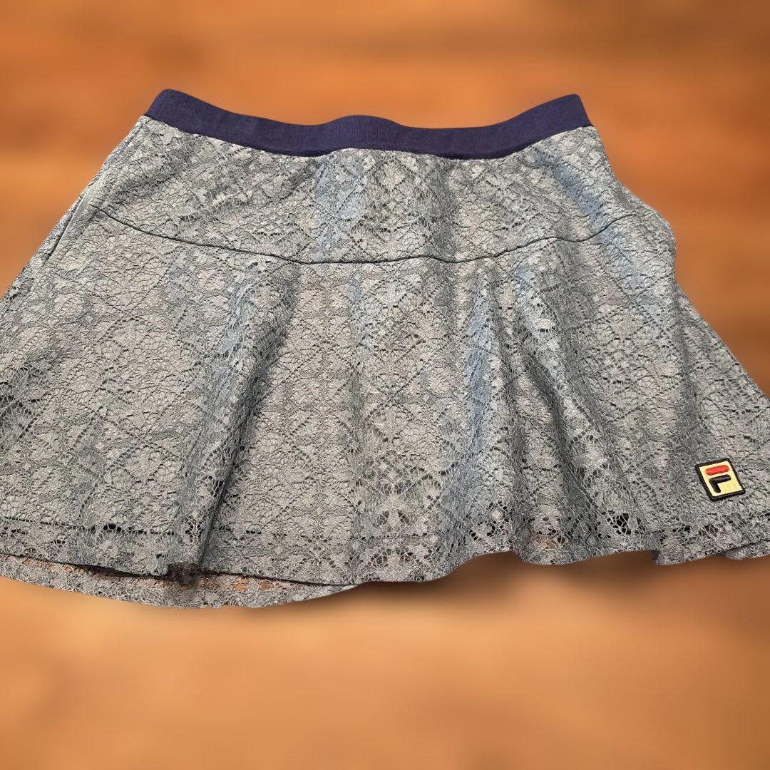 FILA テニスウェア レース　セットアップ深緑色