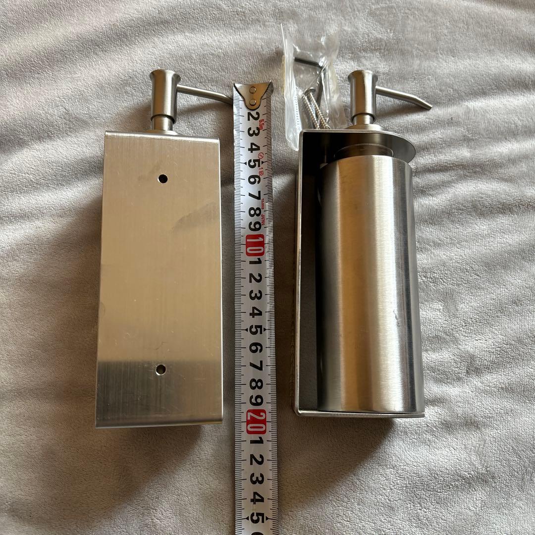 ステンレス製ポンプ式ソープディスペンサー2個セット　リラインス