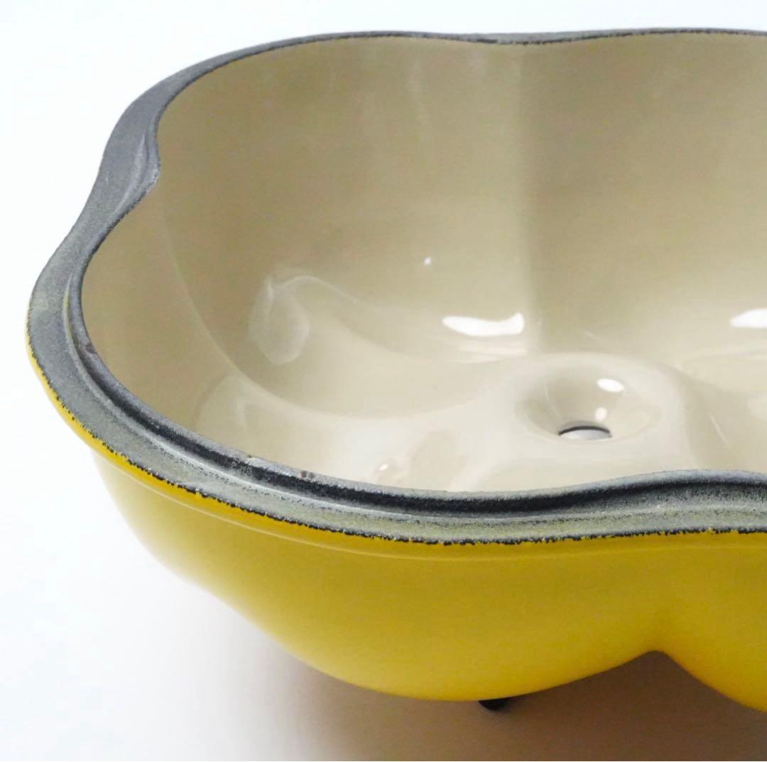 【極美品】LE CREUSET　ピーマンココット　ディジョンイエロー　18cm