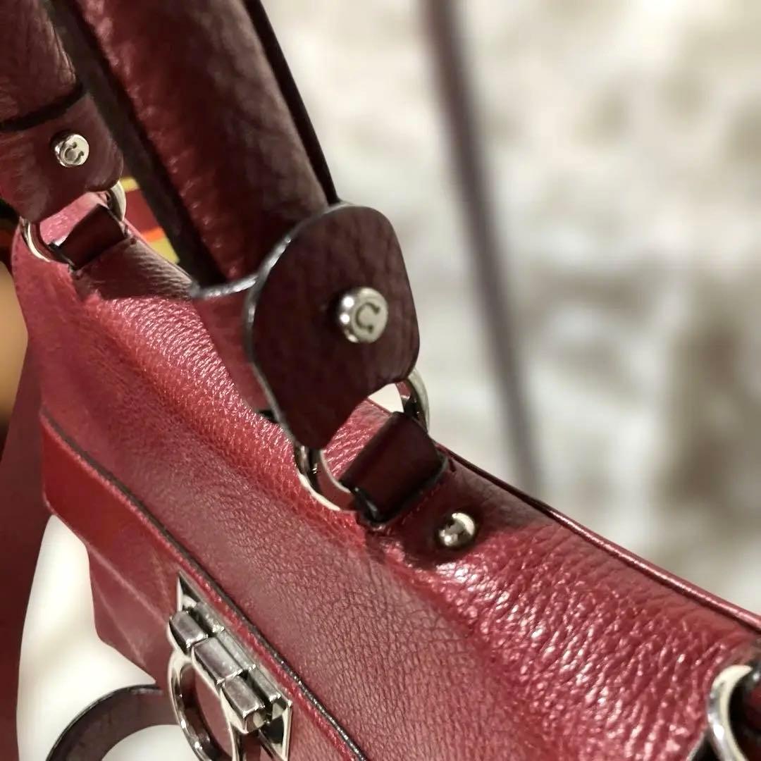 【フェラガモ・ソフィア】ガンチーニツーウェイ 深めの赤✨美品✨突撃セール開催♡