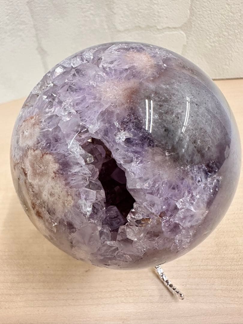 高品質！　アメジスト　ブルーアゲート　フラワーアゲート　笑口　スフィア　虹入