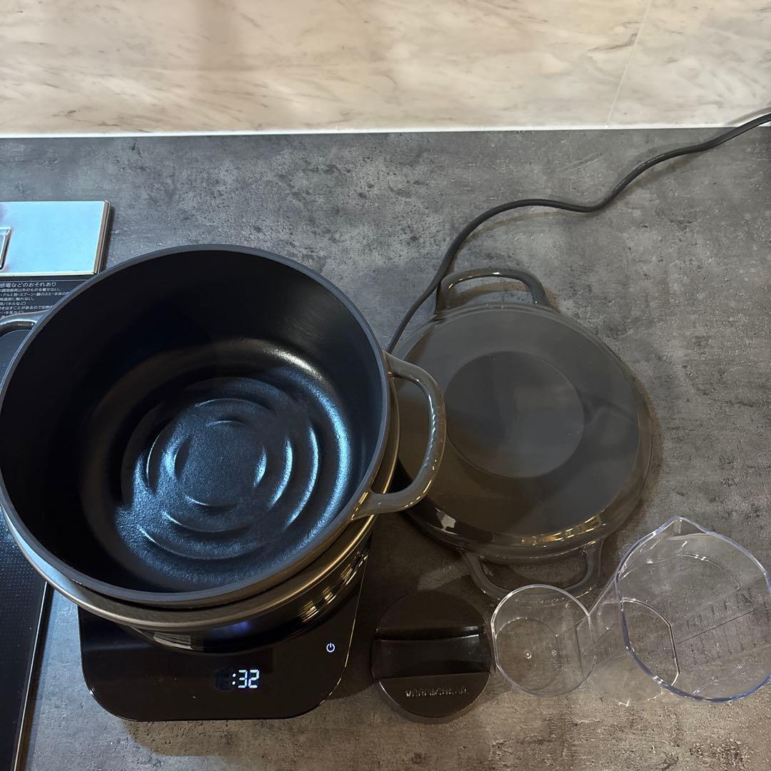 VERMICULARライスポット5合炊き　トリュフグレー　箱、レシピ本付き