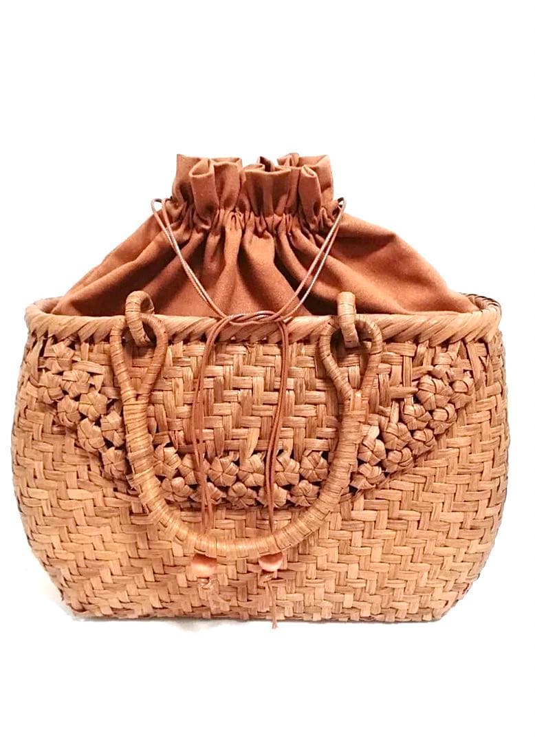 山葡萄バッグ楕円ニ段花結び