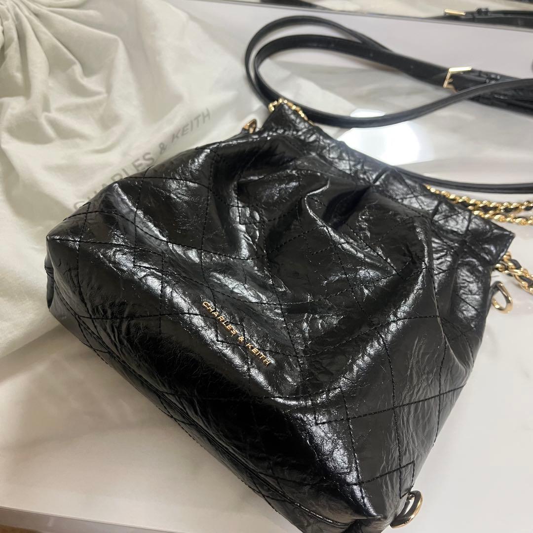 Duo ドゥオ チェーンハンドルツーウェイバックパック - ブラック　Sサイズ