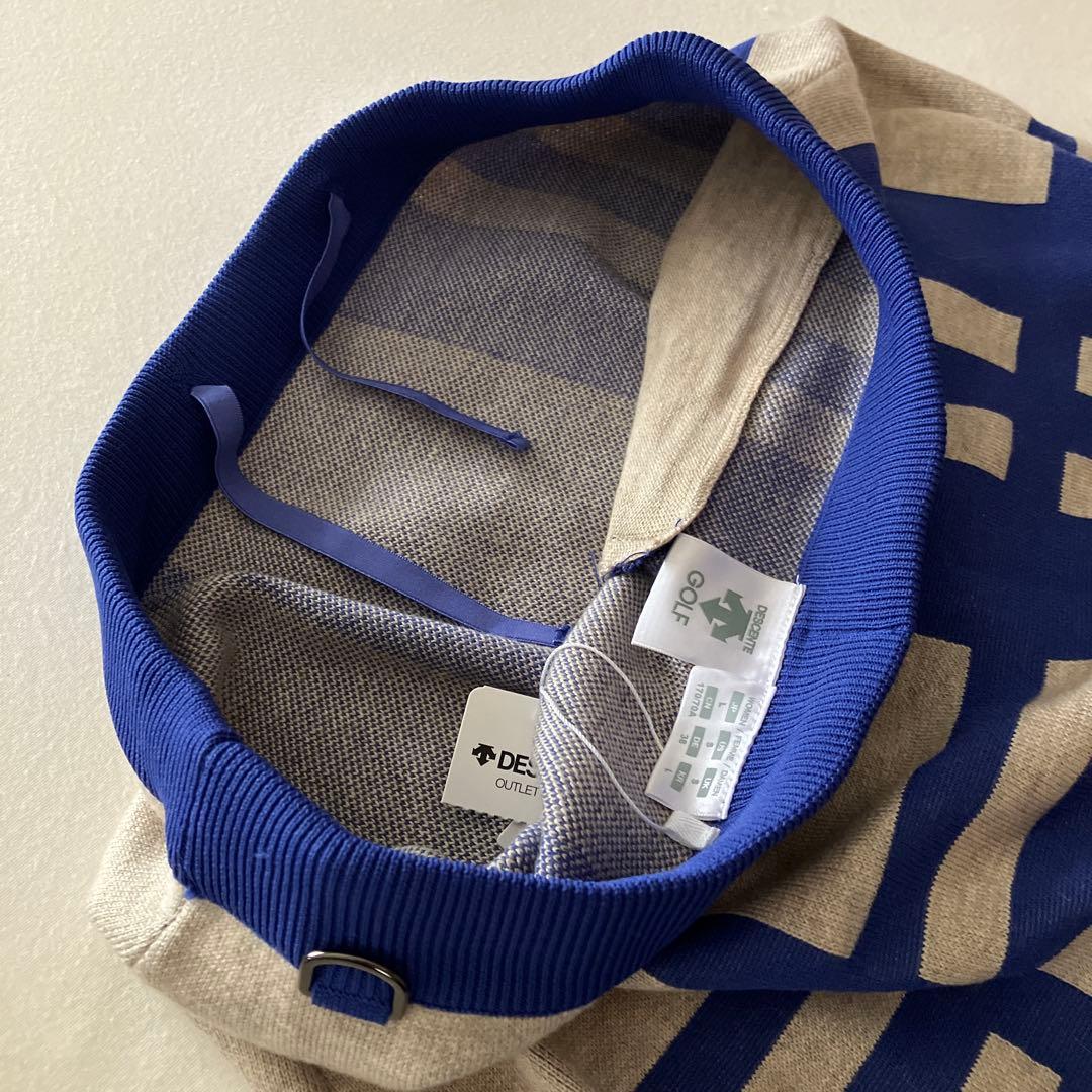 DESCENTEレディース ゴルフ ニットセットアップ グレー/ブルー