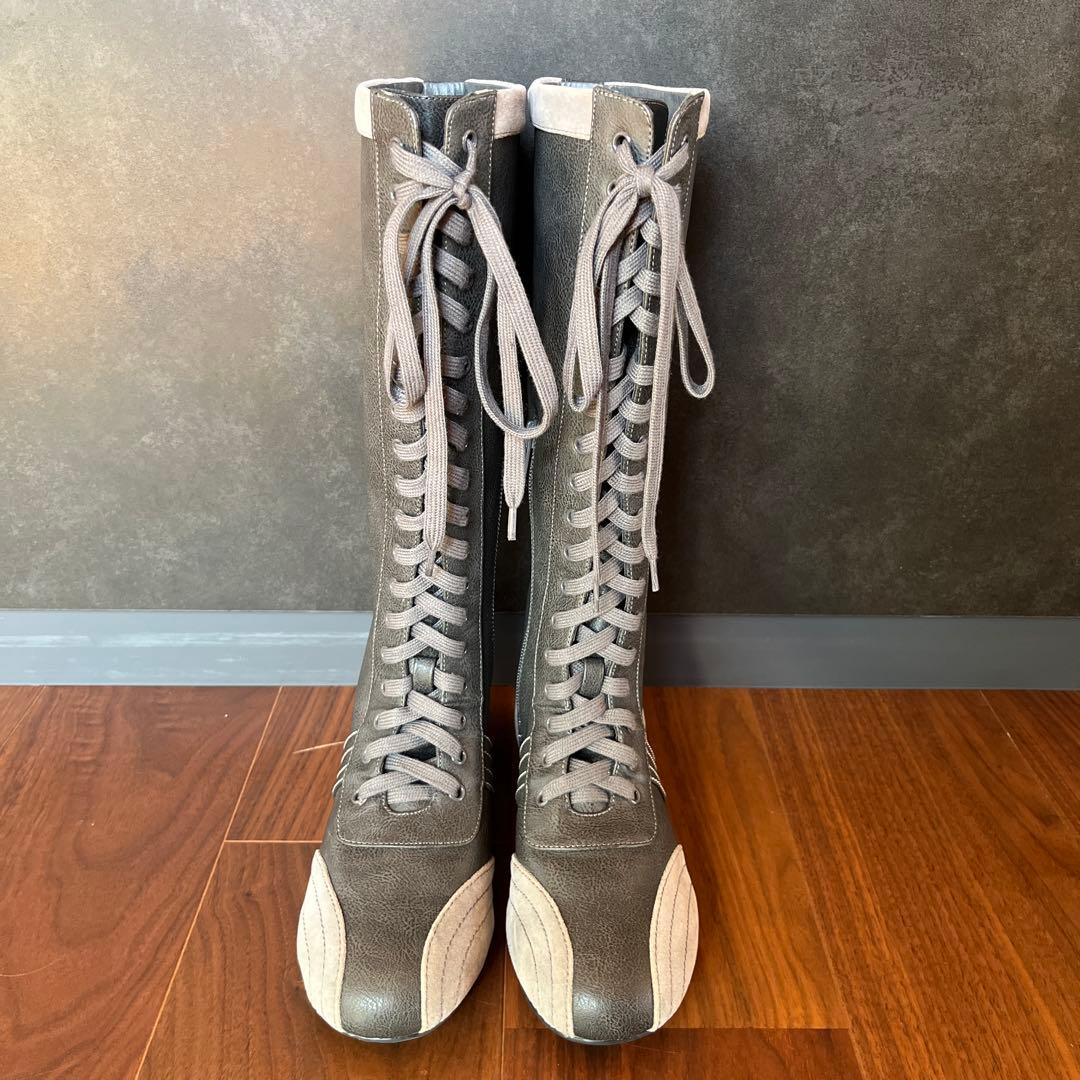LAGUA GEM ラグアジェム　オーバーハイシューズ　サイズM グレー