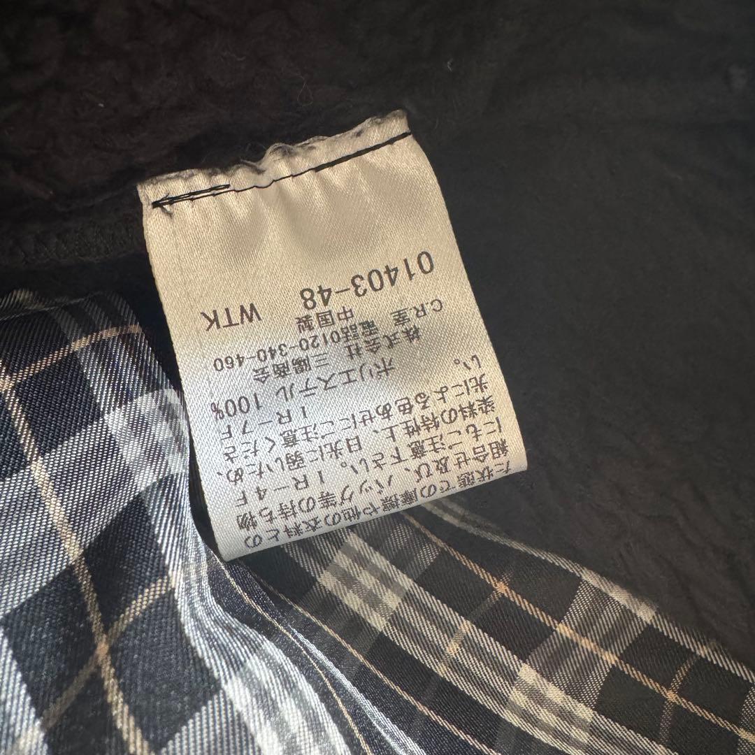 バーバリーブルーレーベル　ボアライナー付き　ファー　モッズコート　40 L 黒