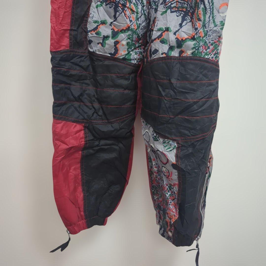 レトロ ヴィンテージ 総柄 スキーウェア つなぎ ジャンプスーツ