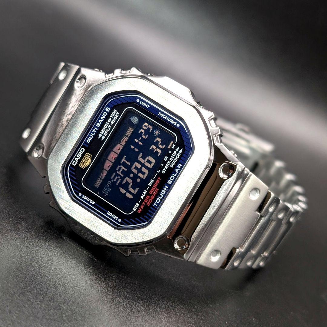 美品 G-SHOCK GWX5600C 電波ソーラー タイドグラフ フルメタル