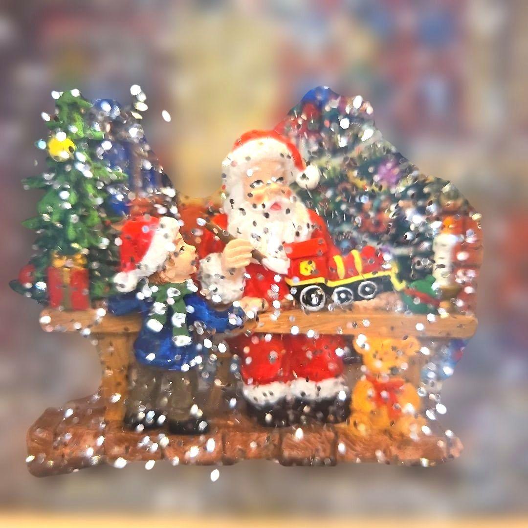す*ん様 ★値下! レトロテレビ型 クリスマス音楽＆雪舞仕掛 サンタクロース ス