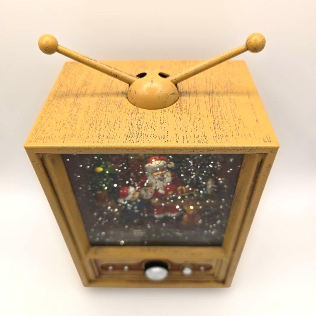 す*ん様 ★値下! レトロテレビ型 クリスマス音楽＆雪舞仕掛 サンタクロース ス