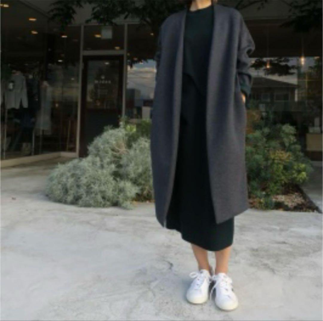 限定価格！エンフォルド ウールリバーノーカラーコート　36