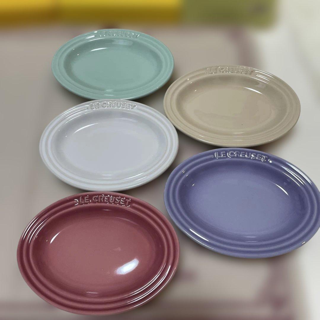 《新品》LE CREUSET ミニオーバルプレート 2箱 10枚