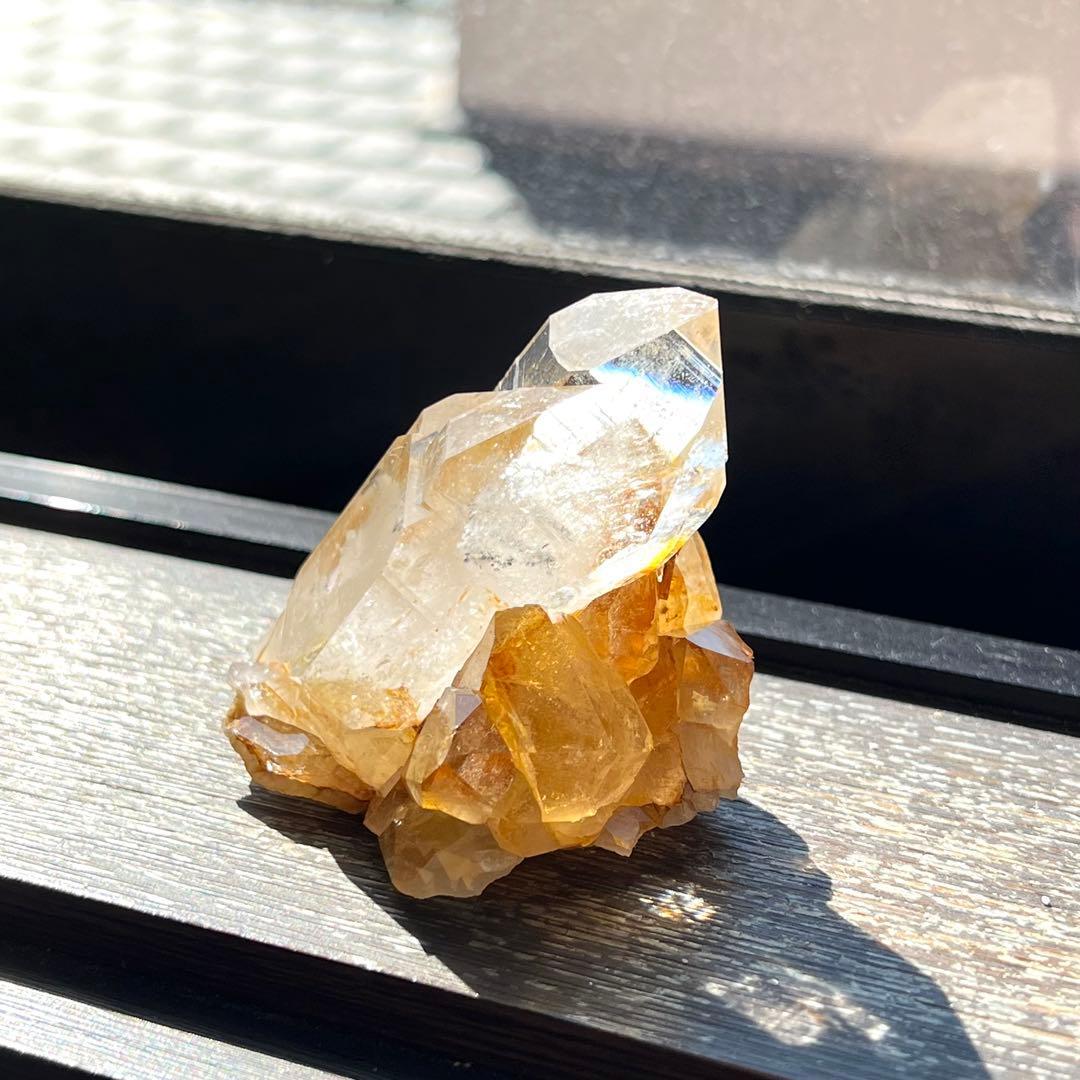 希少　ヒマラヤ　マニハール産　ゴールデンヒーラー　クラスター水晶　高透明
