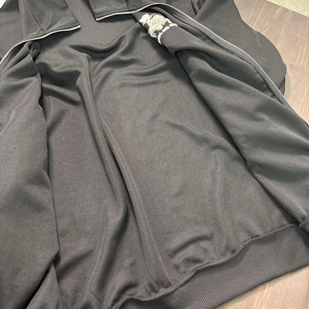 8LA1 TOM and JERRY 刺繍　トラックジャケット　ジャージ　黒