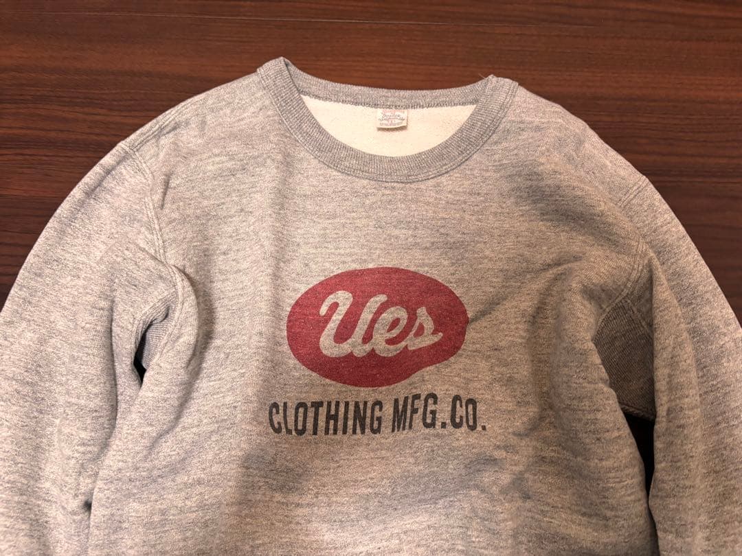 UESロゴ プリントスウェット杢グレーSIZE 1