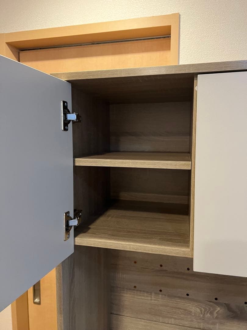 【ぴり様】食器棚 バイカラー レンジボード 幅90cm