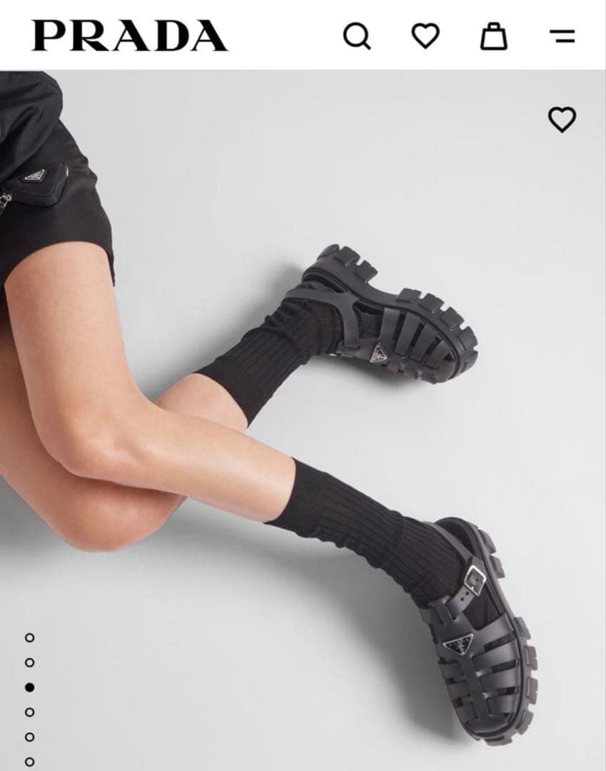 訳あり！PRADA モノリス ラバー サンダル