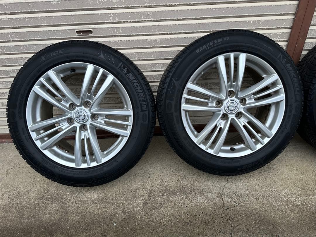 V36スカイライン純正17インチMICHELIN スタッドレスホイールセット