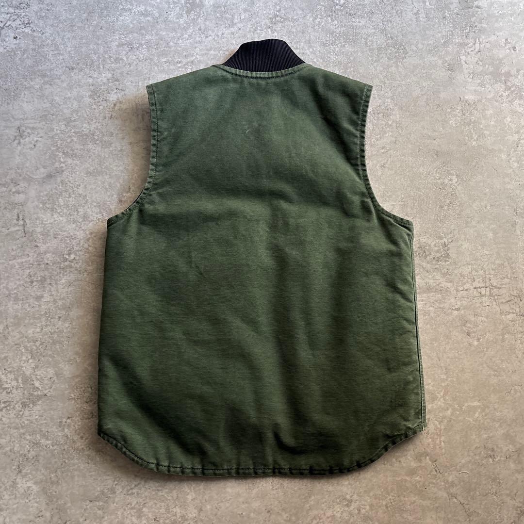 carhartt カーハート【S】希少サイズ ダックベスト グリーン 中綿 古着