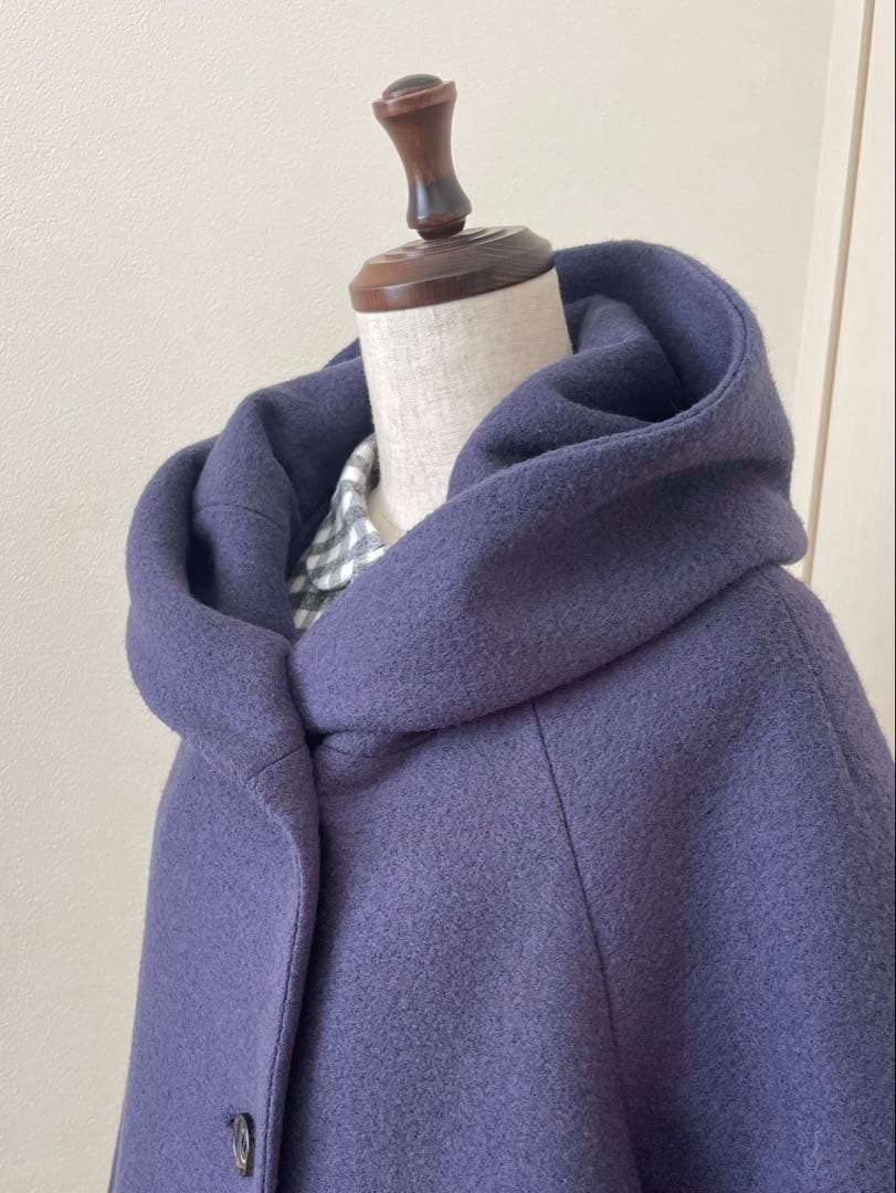 【Basco/バスコ】ラベンダー色のチャリカコート　圧縮ウール