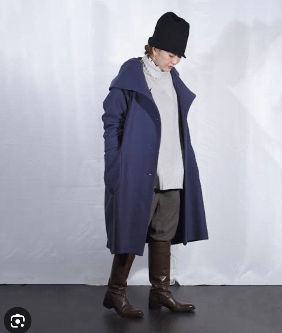 【Basco/バスコ】ラベンダー色のチャリカコート　圧縮ウール